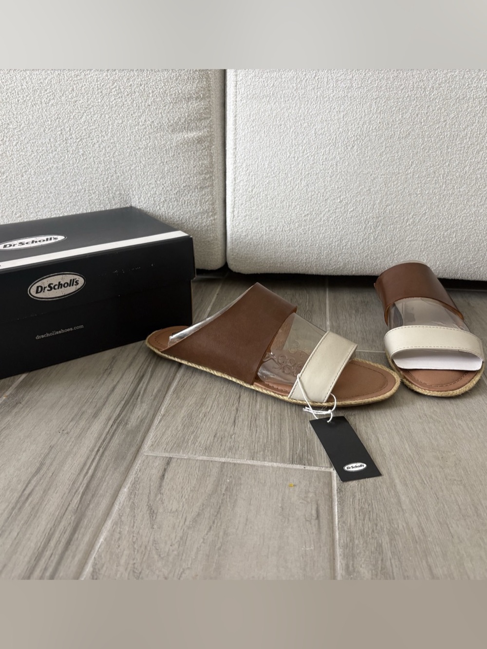 Dr. Scholl's Two Tone Sandal Brown & White